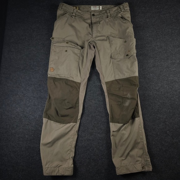 Fjallraven Men's Vidda Pro Trousers Khaki Green G-1000 Cargo Distressed Size 38